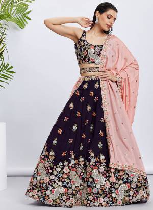 Attrective Looking This Partywear Fine Color Heavy Designer Choli Fabric Organza And Lahenga Organza And Dupatta Organza In Fabricated Beautified With Attrective Designer Thread,Sequance Embroidery Work. Buy Now.