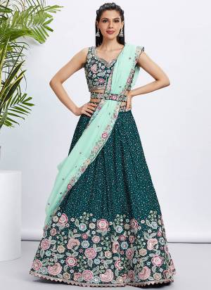 Attrective Looking This Partywear Fine Color Heavy Designer Choli Fabric Chiffon And Lahenga Chiffon And Dupatta Organza In Fabricated Beautified With Attrective Designer Thread,Sequance Embroidery Work. Buy Now.