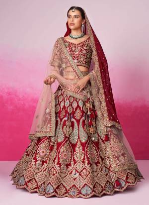 Attrective Looking This Partywear Fine Color Fancy Heavy Designer Choli Fabric Silk And Lahenga Silk And Dupatta Net In Fabricated Beautified With Attrective Designer Thread,Sequance,Coding Embroidery,Zarkan,Moti Work. Buy Now.