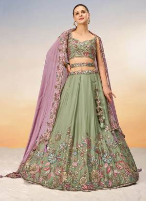 Attrective Looking This Partywear Fine Color Heavy Designer Choli Fabric Georgette And Lahenga Georgette And Dupatta Georgette In Fabricated Beautified With Attrective Designer Embroidery Work. Buy Now.