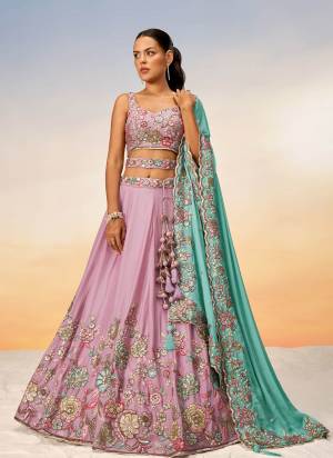 Attrective Looking This Partywear Fine Color Heavy Designer Choli Fabric Georgette And Lahenga Georgette And Dupatta Georgette In Fabricated Beautified With Attrective Designer Embroidery Work. Buy Now.