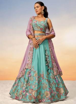 Attrective Looking This Partywear Fine Color Heavy Designer Choli Fabric Georgette And Lahenga Georgette And Dupatta Georgette In Fabricated Beautified With Attrective Designer Embroidery Work. Buy Now.