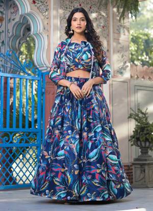 For A Fancy Heavy Designer Look,Grab These Lehenga Choli With Shrug in Fine Colored.These Lehenga And Choli Are Slim Georgette And Dupatta Are Fabricated On Slim Georgette Pair.Its Beautified With Designer Digital Printed,Crushed Blouse.