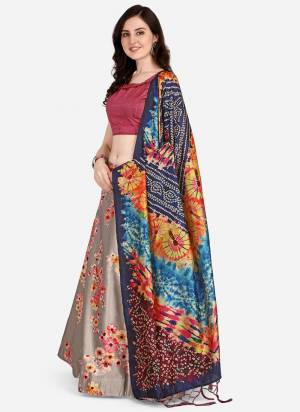 Must have Designer Lehenga Set Crafted Out Of Silk Fabric For Trendy Girlie Looks. Lehenga Is Designed With Stylish Digital Prints For Classy Ethnic Looks