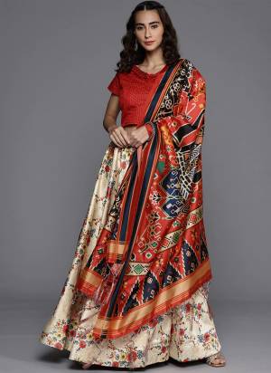 Must have Designer Lehenga Set Crafted Out Of Silk Fabric For Trendy Girlie Looks. Lehenga Is Designed With Designer Digital Prints For The Real Glam Feels. Must Have Lehenga Choli For The Coming Wedding And Festive Seasons.