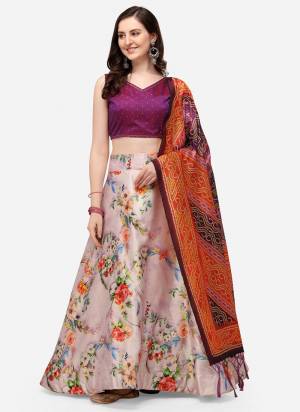 Must have Designer Lehenga Set Crafted Out Of Silk Fabric For Trendy Girlie Looks. Lehenga Is Designed With Designer Digital Prints For The Real Glam Feels. Must Have Lehenga Choli For The Coming Wedding And Festive Seasons.