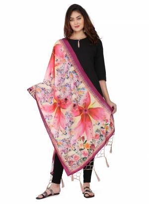 Grab These Beautiful Ethnic Colored Dupatta.This Dupatta is Fabricated On Smart Muslin Cotton Fabric . It Is Beautified With Beautiful Digital Prints And Ethnic Tussels On Pallu Side.