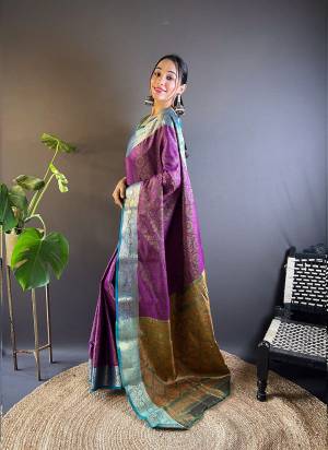 Beautiful Silk Sarees With Kashmiri Weaves All Over The Body Having Contrast Woven Zari Border And Rich Woven Pallu. Paired With Contrast Blouse.