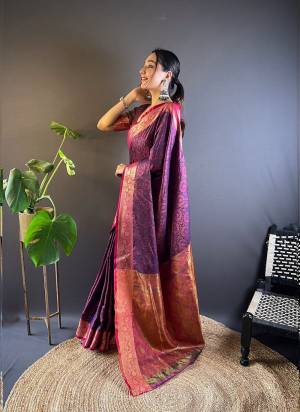 Beautiful Silk Sarees With Kashmiri Weaves All Over The Body Having Contrast Woven Zari Border And Rich Woven Pallu. Paired With Contrast Blouse.