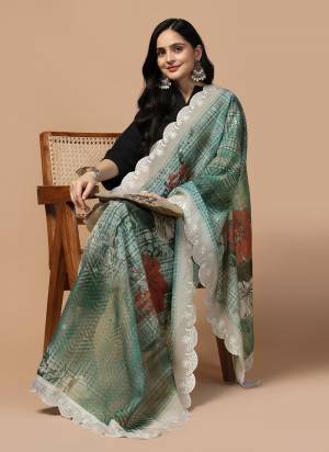 Grab These Beautiful Colored Ethnic Dupatta.This Dupatta is Fabricated On Beautiful Organza Fabric . It Is Beautified With Beautiful Digital Prints And Resham Embroidery Work.