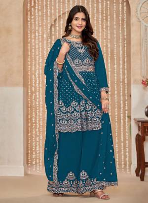 Looking These Designer Paty Wear Palazzo Suit in Fine Colored Pair With Bottom And Dupatta.These Top Are Chinon And Dupatta Are Fabricated On Chinon Pair With Chinon Bottom.Its Beautified With Santoon Inner.Its Beautified With Designer Embroidery Work.