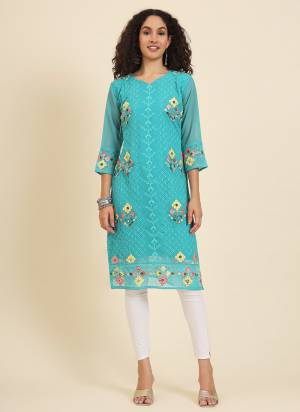 Looking These Beautiful Looking Readymade Kurti.These Kurti is Fabricated On Georgette.Its Beautified With Designer Lucknowi Chikankari Multy Thread Embroidery Work.