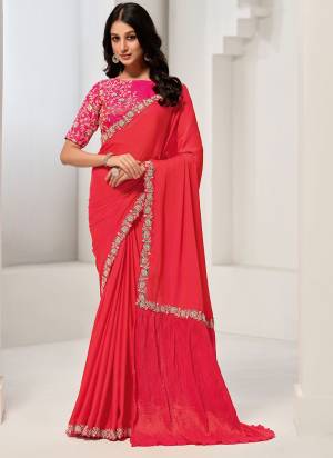 Look Attrective These Designer Party Wear Saree in Fine Colored.These Saree Are Crepe 2 Tone Silk And Blouse Crepe 2 Tone Silk  is Fabricated.Its Beautified Desiger Hand Work.