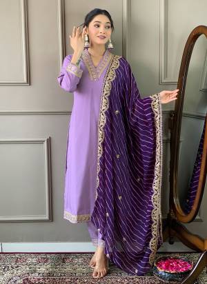 Garb These Beautiful Looking Readymade Suits.These Top And Bottom Are Viscose Silk And Dupatta Silk Blend Fabricated.Its Beautified With Designer Embroidery Work.