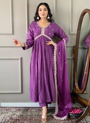 Garb These Beautiful Looking Readymade Suits.These Top And Bottom Are BSY Viscose And Dupatta Chinon Fabricated.Its Beautified With Designer Embroidery Work.