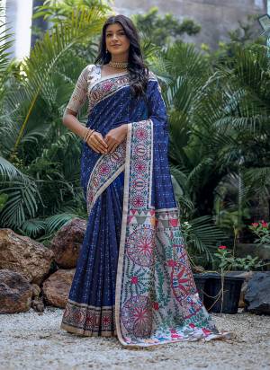 Attrective These Festive Wear Saree in Fine Colored.These Saree And Blouse is Fabricated On Tussar Silk.Its Beautified With Designer Bandhani With Madhubani Printed.