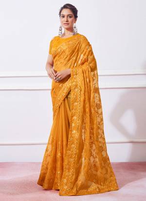 Grab These Party Wear Saree in Fine Colored.These Saree is Fabricated On Simmer Pair With Art Silk Blouse.Its Beautified With Designer Embroidery Work.