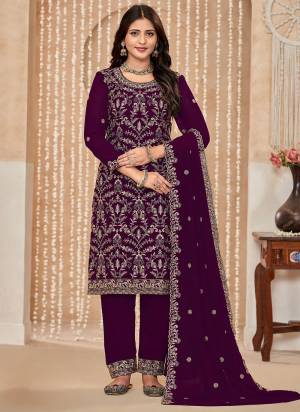 Garb These Designer Paty Wear Suit in Fine Colored Pair With Bottom And Dupatta.These Top Are Faux Georgette And Dupatta Are Fabricated On Faux Georgette Pair With Faux Georgette Bottom.Its Beautified With Santoon Inner.Its Beautified With Designer Embroidery Work.