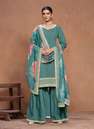 Garb These Party Wear Plazzo Suit in Fine Colored Pair With Bottom And Dupatta.These Top And Bottom Are Fabricated On Roman Silk Pair With Organza Dupatta.Its Beautified With Santoon Inner.Its Beautified With Designer Embroidery Work With Printed Dupatta.