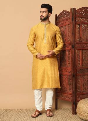 Looking These Party Wear Mans Wear Kutra Payjama wearing this fashionable. Tailored Kurta Are Jacquard And Payjama Raymond Cotton finest Silk Fabriced With Mirror,Thread Embroidery Work and fashioned with a banded collar for a dash of style.