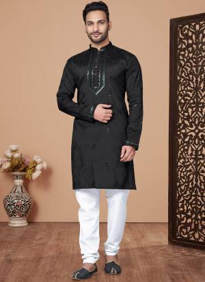 Looking These Party Wear Mans Wear Kutra Payjama wearing this fashionable. Tailored Kurta Are Silk And Payjama Raymond Cotton finest Silk Fabriced With Designer Embroidery Work and fashioned with a banded collar for a dash of style.