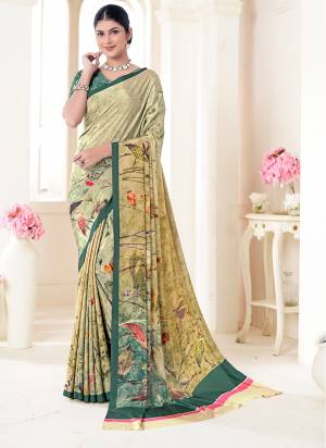 Attrective Look These Party Wear Saree in Fine Colored.These Saree And Blouse is Fabricated On Crepe Soft Silk.Its Beautified With Designer Digital Printed.