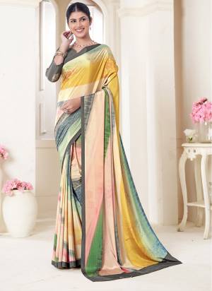 Attrective Look These Party Wear Saree in Fine Colored.These Saree And Blouse is Fabricated On Crepe Soft Silk.Its Beautified With Designer Digital Printed.