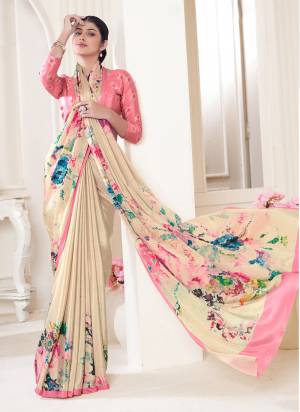 Attrective Look These Party Wear Saree in Fine Colored.These Saree And Blouse is Fabricated On Crepe Soft Silk.Its Beautified With Designer Digital Printed.