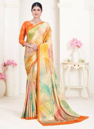 Attrective Look These Party Wear Saree in Fine Colored.These Saree And Blouse is Fabricated On Crepe Soft Silk.Its Beautified With Designer Digital Printed.