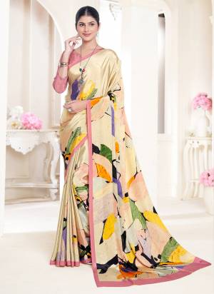 Attrective Look These Party Wear Saree in Fine Colored.These Saree And Blouse is Fabricated On Crepe Soft Silk.Its Beautified With Designer Digital Printed.