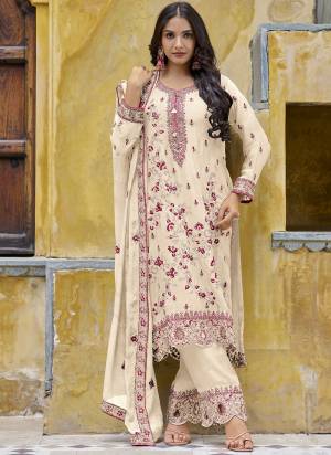 Garb These Party Wear Designer Suits in Fine Colored Pair With Dupatta.These Top And Dupatta Are Fabricated On Chinon Silk Pair With Chinon Silk Bottom.Its Beautified With Designer Heavy Embroidery Work.