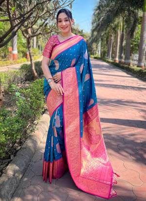 Garb These Party Wear Saree in Fine Colored.These Saree And Blouse is Fabricated On Soft Silk.Its Beautified With Weaving Jal Designer.