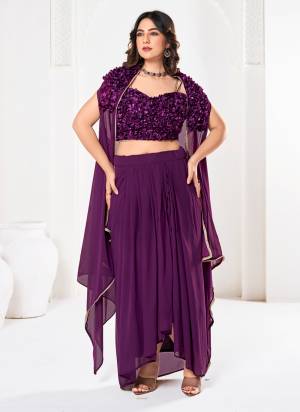 Looking These Party Wear Lehenga Choli in Fine Colored.These Lehenga Are Georgette Choli Are Silk Flower And Dupatta Are Fabricated On Georgette Pair.Its Beautified With Designer Self Designer Work.