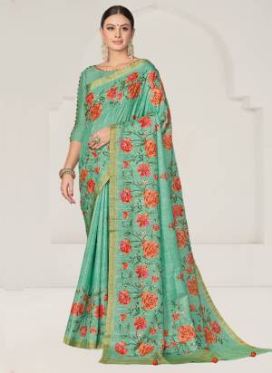 Look Attrective These Designer Party Wear Saree in Fine Colored.These Saree Are Rangkat Tusser Silk And Blouse Raw Silk is Fabricated.Its Beautified Wevon Desiger With Printed, Embroidery Work.