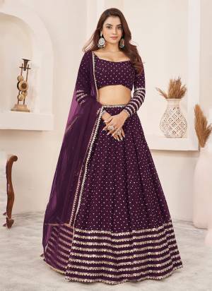 For A Designer Look,Grab These Lehenga Choli in Fine Colored.These Lehenga And Blouse Are Fabricated On Georgette Pair With Dupatta Are Soft Net.Its Beautified With Designer Jari,Sequance Embroidery Work.