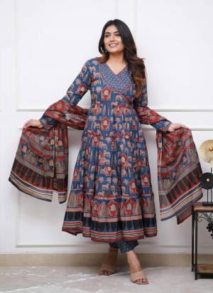 Looking These Beautiful Looking Readymade Suits.These Top And Bottom Are Cotton And Dupatta Cotton Fabricated.Its Beautified With Designer Printed With Embroidery Work.