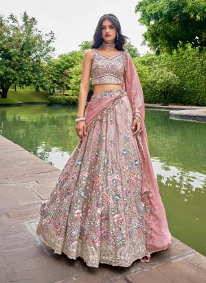 Attrective Looking This Partywear Fine Color Fancy Heavy Designer Choli And Lahenga Fabriced On Organza And Dupatta Organza In Fabricated Beautified With Attrective Designer Heavy Embroidery Work. Buy Now.