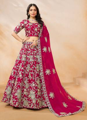 For A Designer Look,Grab These Lehenga Choli in Fine Colored.These Lehenga And Blouse Are Fabricated On Art  Silk Pair With Net Dupatta.Its Beautified With Designer Embroidery Work.