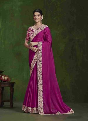 Garb These Party Wear Saree in Fine Colored.These Saree  Is Habotai Silk And Blouse is Pure Silk Fabricated.Its Beautified With Handwork Sequence.