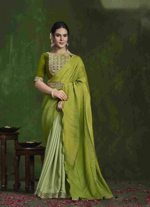 Garb These Party Wear Saree in Fine Colored.These Saree  Is Repe Silk Georgette And Blouse is Malai Satin Fabricated.Its Beautified With Zari And Stone Work And Texture Pallu .