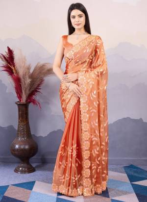 Attrective These Party Wear Saree in Fine Colored.These Saree Are Burberry Silk And Blouse is Art Silk Fabricated.Its Beautified With Designer Sequance Embroidery Work.