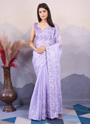 Attrective These Party Wear Saree in Fine Colored.These Saree Are Burberry Silk And Blouse is Art Silk Fabricated.Its Beautified With Designer Sequance Embroidery Work.