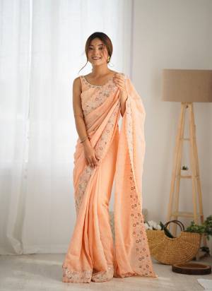 Attrective These Party Wear Saree in Fine Colored.These Saree Are Georgette And Blouse is Georgette Fabricated.Its Beautified With Designer Coding,Sequance Embroidery Work.