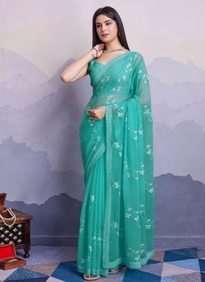 Attrective These Party Wear Saree in Fine Colored.These Saree Are Simmer Chiffon And Blouse is Art Silk Fabricated.Its Beautified With Designer Sequance Embroidery Work.