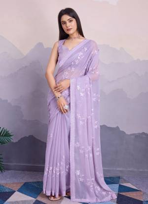 Attrective These Party Wear Saree in Fine Colored.These Saree Are Simmer Chiffon And Blouse is Art Silk Fabricated.Its Beautified With Designer Sequance Embroidery Work.