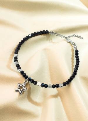 Looking These Beautifil Anklet Black Colored.These Anklet is Come Brass Material And Beautified With Crystal Beads Work.