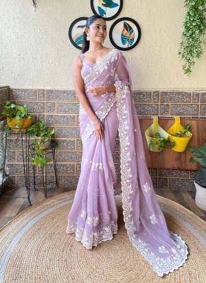 Attrective These Party Wear Saree in Fine Colored.These Saree Are Simmer Silk And Blouse is Simmer Silk Fabricated.Its Beautified With Designer Thread Embroidery Cut Work.