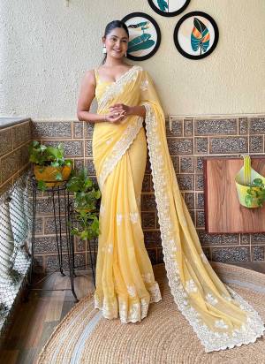 Attrective These Party Wear Saree in Fine Colored.These Saree Are Simmer Silk And Blouse is Simmer Silk Fabricated.Its Beautified With Designer Thread Embroidery Cut Work.