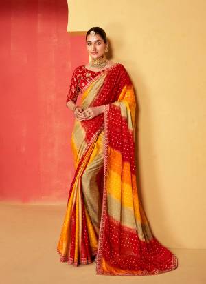 Garb These Party Wear Saree in Fine Colored.These Saree Are Moss Chiffon And Blouse is Fabricated On Art Silk Pair.Its Beautified With Designer Foil Printed With Embroidery Work Blouse,Border.