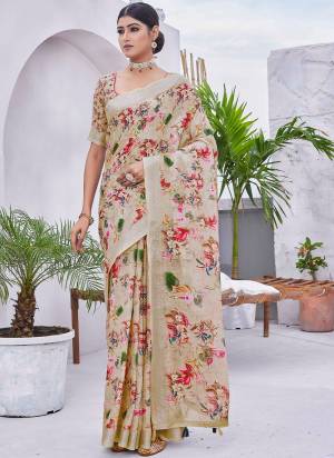 Looking These Fastival Wear Saree in Fine Colored.These Saree Are Linen Blend And Blouse is Linen Blend Fabricated.Its Beautified With Designer Digital Printed.